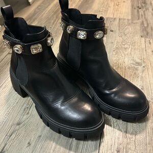 Steve Madden platform boots with gems